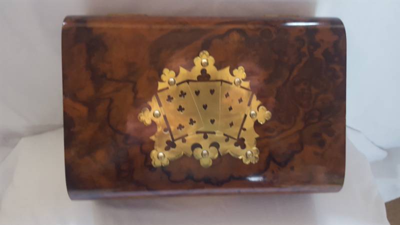 Victorian Burr Walnut Games Compendium 