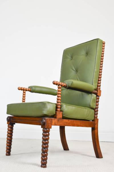 C. 1830 Bobbin Turned Lounging Chair