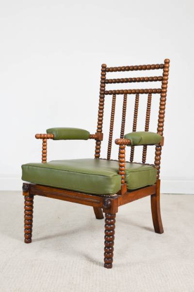 C. 1830 Bobbin Turned Lounging Chair