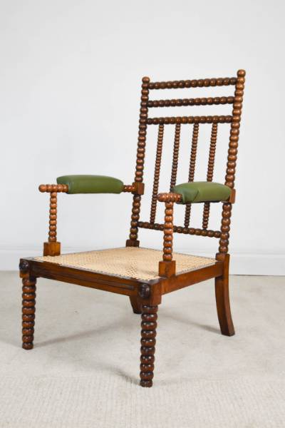C. 1830 Bobbin Turned Lounging Chair