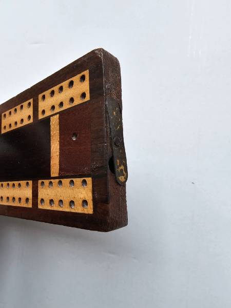 Vintage Mahogany Cribbage Board