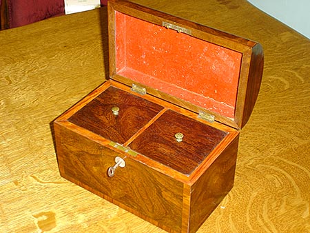 Dome Topped Twin Tea Caddy C. 1845