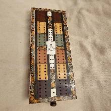 Georgian Tunbridgeware Masonic Cribbage Board by 
